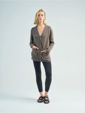 new TWP Phoebe v neck cardigan in fudge melange